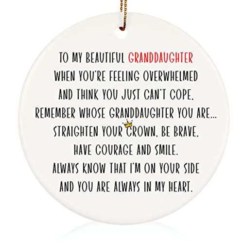 Personalized Granddaughter Christmas Ornament - Keepsake Holiday Decor