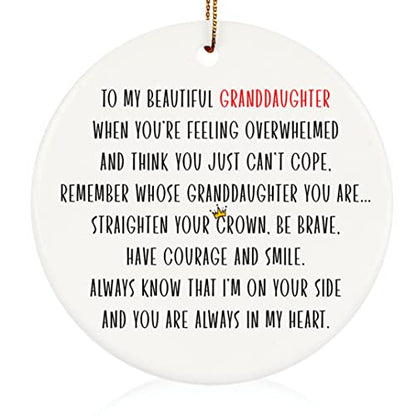 Personalized Granddaughter Christmas Ornament - Keepsake Holiday Decor
