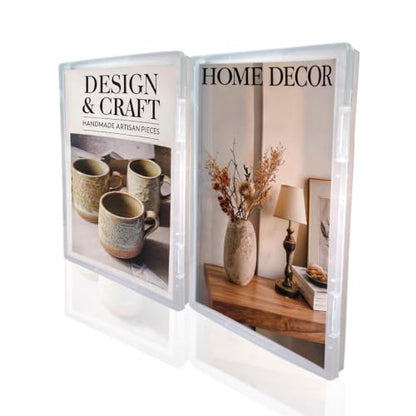 Clear Plastic Magazine Storage Box for Collectors 2 Pack - 12 x 8.8 x 0.9 Inches