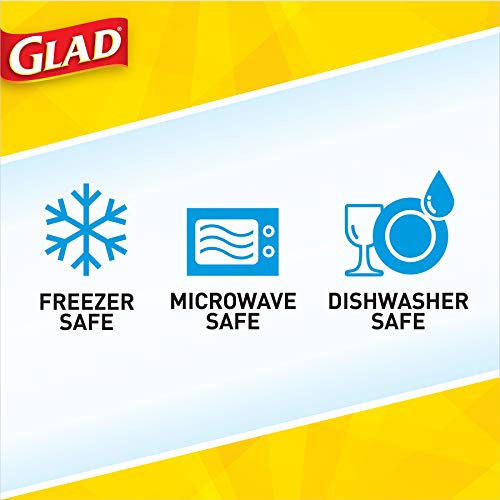 GladWare To Go Snack Food Storage Containers | Medium Rectangle Food Containers | Food Storage Container Holds 24 Ounces of Food | Glad Snack Food Containers, 4 Count Set