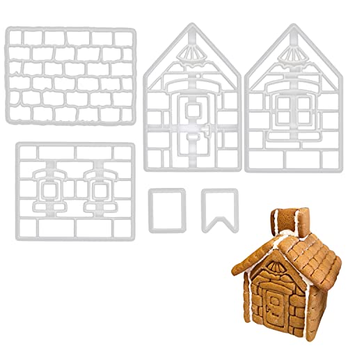 Gingerbread House Cookie Cutter Set for Baking and Crafting