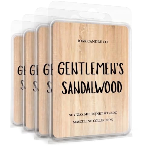 Sandalwood Wax Melts for Home Fragrance - 10oz 24 Cubes - Men’s Scented Warmer Pack