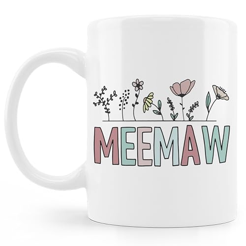 White Coffee Mug 11oz - Funny Meemaw Gifts, Birthday & Christmas Present - I-White Mug