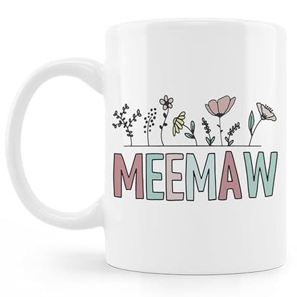 White Coffee Mug 11oz - Funny Meemaw Gifts, Birthday & Christmas Present - I-White Mug