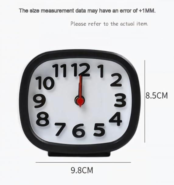 Alarm Clock for Students | Dual Timer & Desk Clock, Black Square (Variation: Black+Square)
