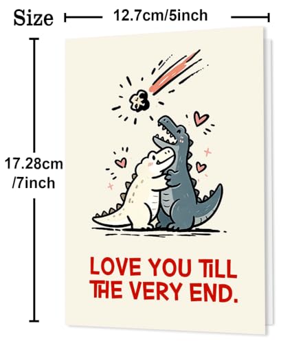 Anniversary Card for Husband Wife - Dinosaur Love Theme - ACH-225