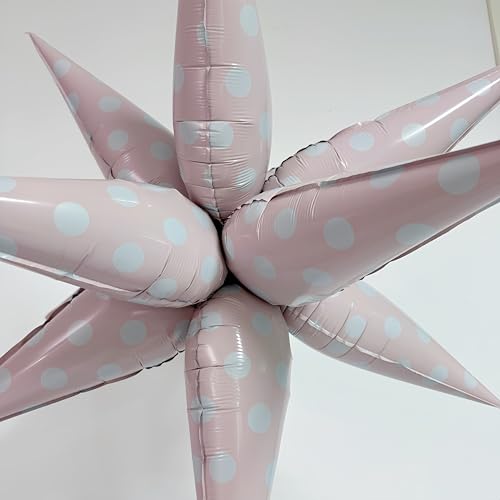 Pink Macaron Polka Dot Foil Balloons Set for Easter & Party Decor - Pink Variation