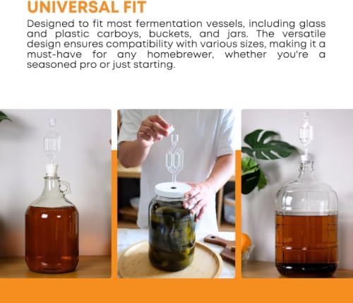 2-Pack Twin Bubble Airlocks for Fermentation of Beer Wine Cider & Kombucha