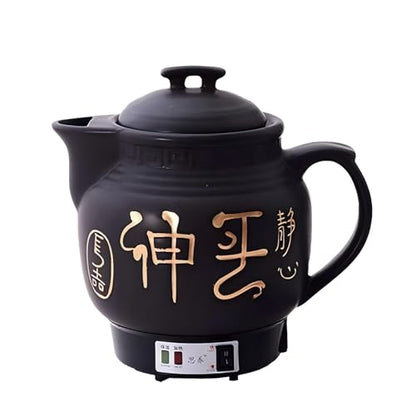 110V Fully Automatic Ceramic Decoction Pot with 1.06 Gallon Capacity - Black