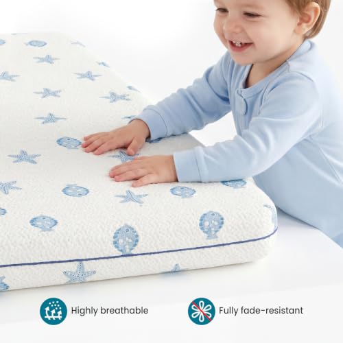 35x20 Baby Bassinet Mattress Pad - 2-Inch Gel & Foam Dual Sided with Removable Cover - Rectangular 35'' x 20'' x 2'' Variation