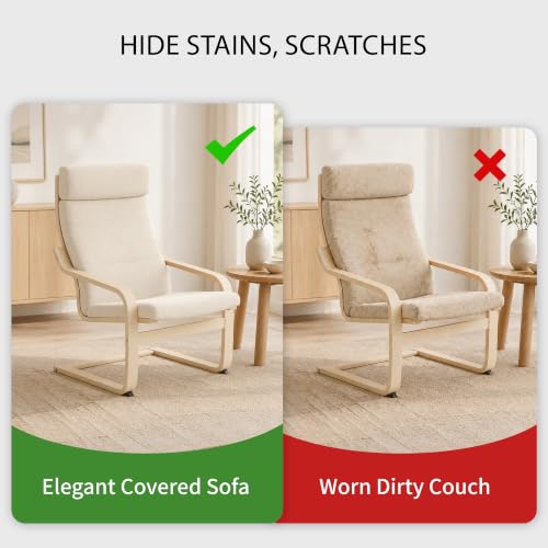 Poang Chair Cover for IKEA Chair Beige - A-poang Chair Variation
