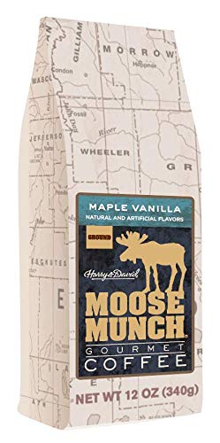 Moose Munch Gourmet Ground Coffee by Harry & David, 12 oz bag (Maple Vanilla)