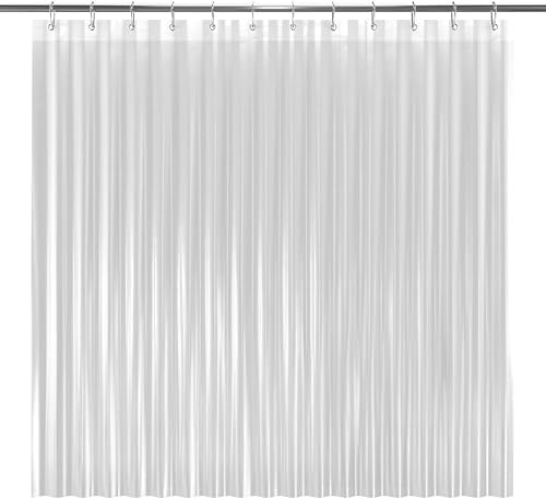 LiBa Bathroom Shower Curtain - Waterproof Plastic Shower Curtain Premium PEVA Non-Toxic with Rust Proof Grommets Frosted 10G Heavy Duty Bathroom Accessories 72x84