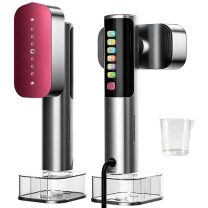 Portable Travel Garment Steamer & Iron 2-in-1 Handheld Clothes Steamer with LED Touch Screen