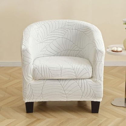 ANWUCHEN 2-Pack White Club Chair Slipcovers - Stretch Armchair Covers for Living Room