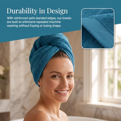 Black Luxury Bath Towels 3 Pack - Ultra Soft, Skin-Friendly, Low-Lint Set