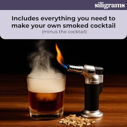 Cocktail Smoker Set for Whiskey & Cocktails with Wood Chips & Torch