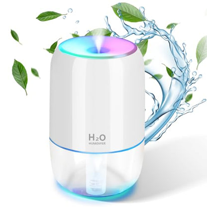 Mini White Humidifier 200ml for Bedroom, Home, Plants - Portable & Quiet