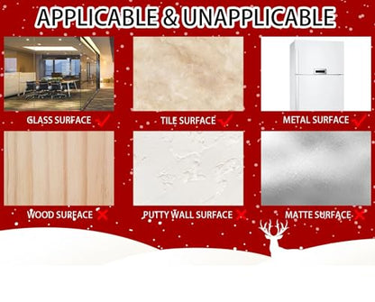 Snowflakes Window Clings - 6 Sheets White Snowflake Holiday Decorations - Winter Snowflake Decals for Windows & Glass Doors - Christmas Snowing Window Stickers - Variation of Snowflakes