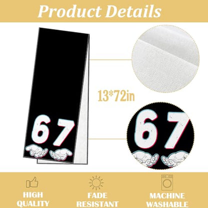 67 Meme Table Runner for Christmas Party Decor - 6-7 People