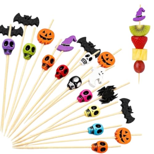 Halloween Skull Cocktail Picks 150-Pack Food & Drink Decorations