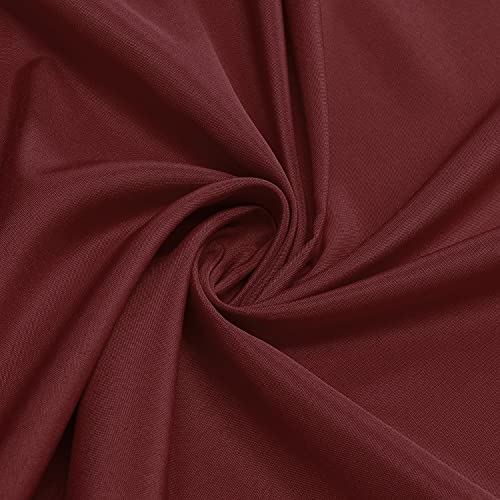 sancua Rectangle Tablecloth - 54 x 54 Inch - Stain and Wrinkle Resistant Washable Polyester Table Cloth, Decorative Fabric Table Cover for Dining Table, Buffet Parties and Camping, Burgundy