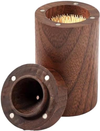 Wooden Toothpick Dispenser with Magnetic Top - 180 Pcs, Type 3