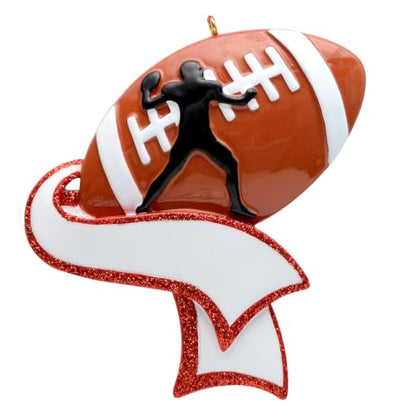 Football Christmas Ornament 2026 Personalized Holiday Tree Decoration