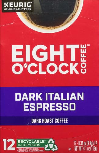 Eight O'Clock Dark Italian Roast Coffee, 12 Ct