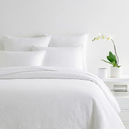 White Cotton Duvet Sham with Zipper Closure - 36 x 28 inches - Pack of 1