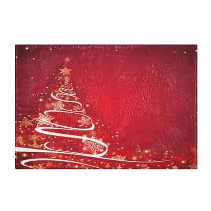 Multicolor Christmas Bathroom Rugs 2-Piece Set - Quick Dry Plush Anti-Slip