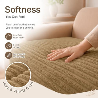 Waterproof Couch Cover for Dogs - Non-Slip Pet Sofa Protector, 36x71 Inches - Camel, 1 Piece