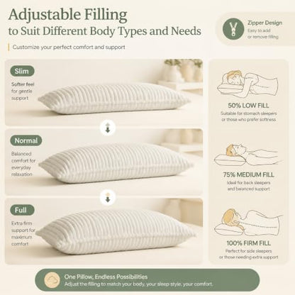 Full Body Pregnancy & Support Pillow with Removable Faux Fur Cover - 20x54 Inch