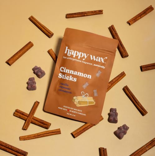 Soy Wax Melts - Fall Cinnamon Sticks Scented 8oz Pouch - Happy Wax
