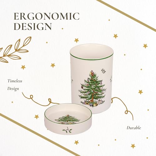 Spode Christmas Tree Wine Chiller & Coaster Set – Set of 2