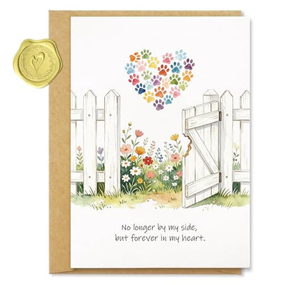 Pet Loss Sympathy Card for Dogs & Cats - Memorial & Bereavement Gift