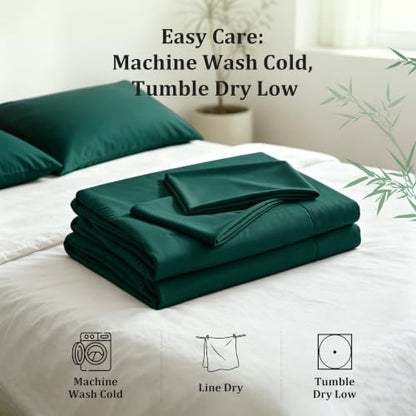 Twin Cooling Comforter Set - Green Rayon Bamboo Blend Lightweight Bedding