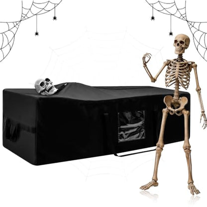 Large Black Halloween Storage Bag Fits 12ft Skeleton & Christmas Tree
