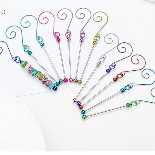 Colorful Metal Hanging Hooks for Christmas Ornaments & Crafts - Variation B