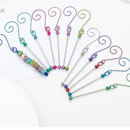 Colorful Metal Hanging Hooks for Christmas Ornaments & Crafts - Variation B