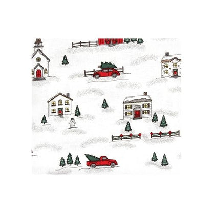 Baby Receiving Blankets 4 Pack - Little Treasure Flannel, One Size Holiday Village