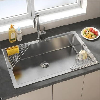2-Pack Stainless Steel Corner Sink Shelf Space Saving Dish Drying Rack