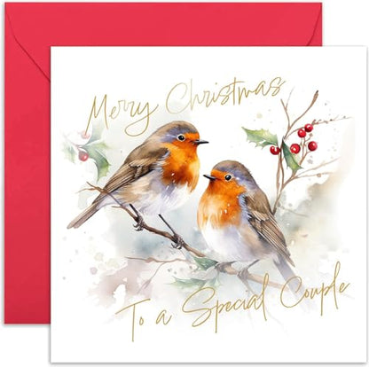 Christmas Greeting Card for Couple - Merry Holiday Card for Family and Newlyweds