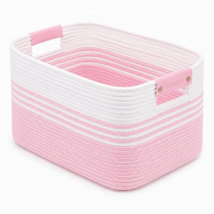 Kids Stuffed Animal Toy Storage Organizer - White Pink, 12.8 Gallon