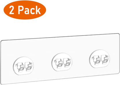 Skiennix Corner Shower Caddy Hooks - Heavy-Duty No-Drill Adhesive Stickers | 2 Pcs Bathroom Organizer