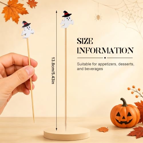 Ghost Halloween Cocktail Picks 200pcs Spooky Toothpick Food Decor