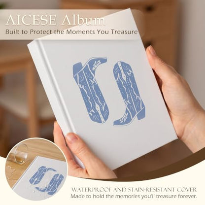 Hardcover Photo Album 4x6 with 18 Pockets - Durable Lay-Flat Design