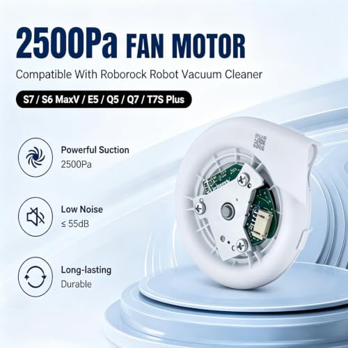 2500Pa Robot Vacuum Fan Motor Compatible with Roborock S7 S6 MaxV Q5 T7S Plus