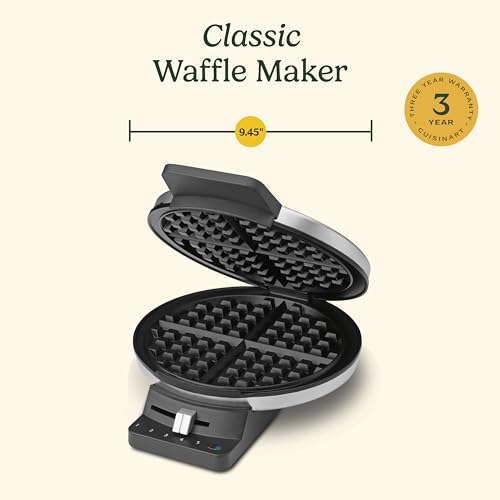 Cuisinart WMR-CAP2 Round Classic Waffle Maker, Brushed Stainless,Silver