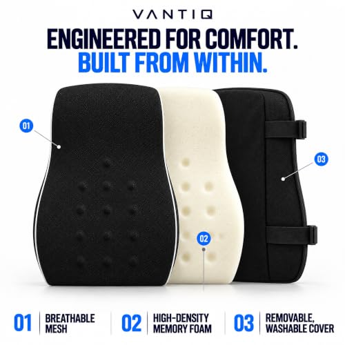 Ergonomic Lumbar Support Pillow for Office Chair Car Seat Gaming Seat Memory Foam